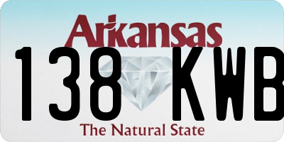 AR license plate 138KWB