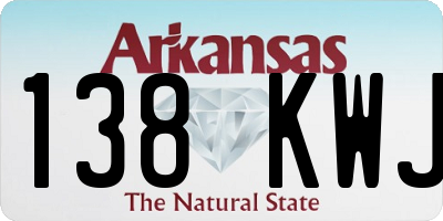 AR license plate 138KWJ