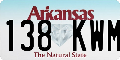 AR license plate 138KWM