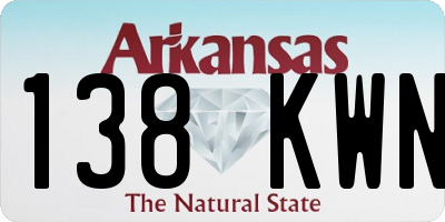 AR license plate 138KWN