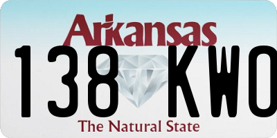 AR license plate 138KWO