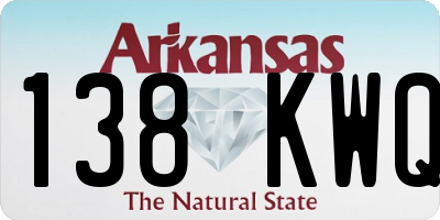 AR license plate 138KWQ