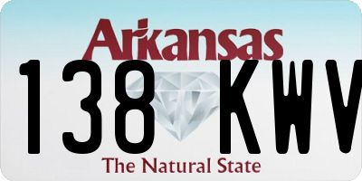 AR license plate 138KWV