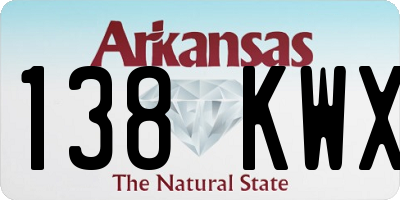 AR license plate 138KWX