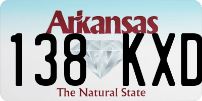 AR license plate 138KXD
