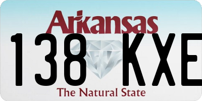 AR license plate 138KXE
