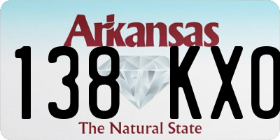 AR license plate 138KXO