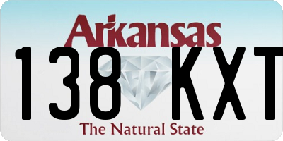 AR license plate 138KXT