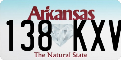 AR license plate 138KXV