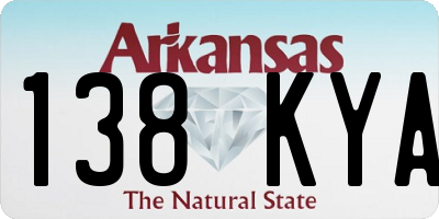 AR license plate 138KYA