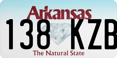 AR license plate 138KZB