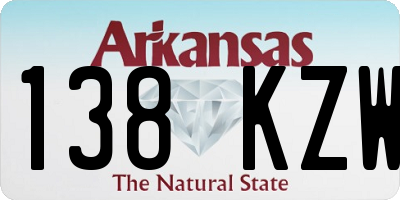AR license plate 138KZW