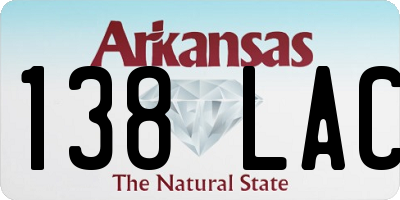 AR license plate 138LAC