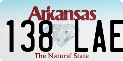 AR license plate 138LAE