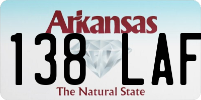 AR license plate 138LAF