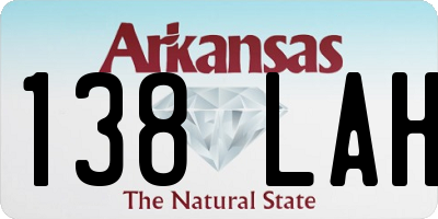 AR license plate 138LAH