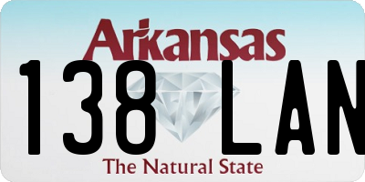 AR license plate 138LAN