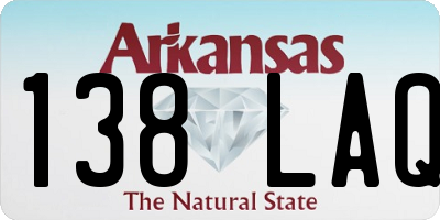 AR license plate 138LAQ