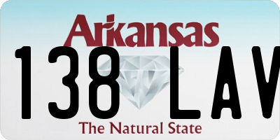AR license plate 138LAV