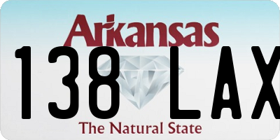 AR license plate 138LAX