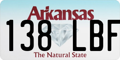 AR license plate 138LBF