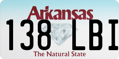 AR license plate 138LBI