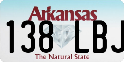 AR license plate 138LBJ