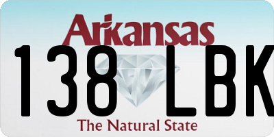 AR license plate 138LBK