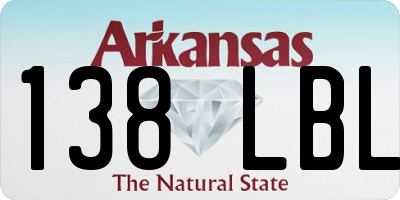 AR license plate 138LBL