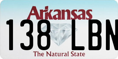 AR license plate 138LBN