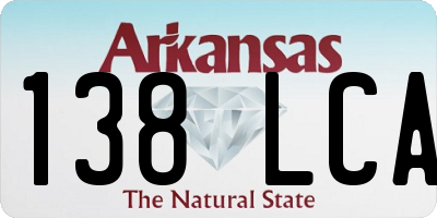 AR license plate 138LCA