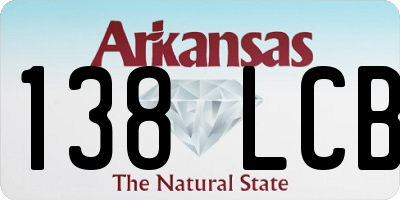 AR license plate 138LCB