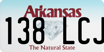AR license plate 138LCJ