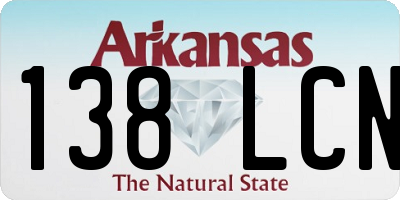 AR license plate 138LCN