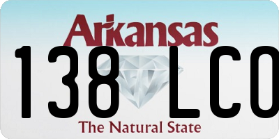AR license plate 138LCO