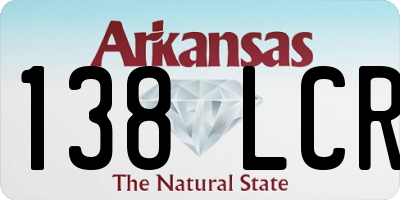 AR license plate 138LCR