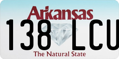 AR license plate 138LCU