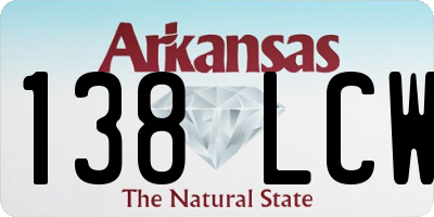 AR license plate 138LCW