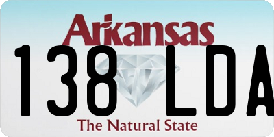 AR license plate 138LDA