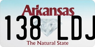 AR license plate 138LDJ