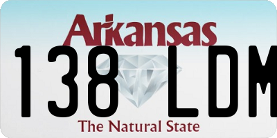 AR license plate 138LDM