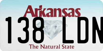 AR license plate 138LDN