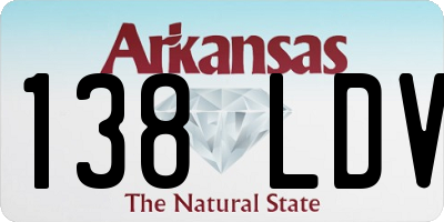 AR license plate 138LDV