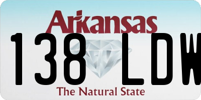 AR license plate 138LDW