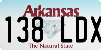 AR license plate 138LDX