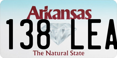 AR license plate 138LEA