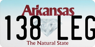 AR license plate 138LEG