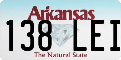 AR license plate 138LEI