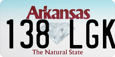 AR license plate 138LGK