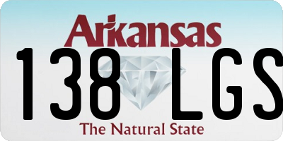 AR license plate 138LGS